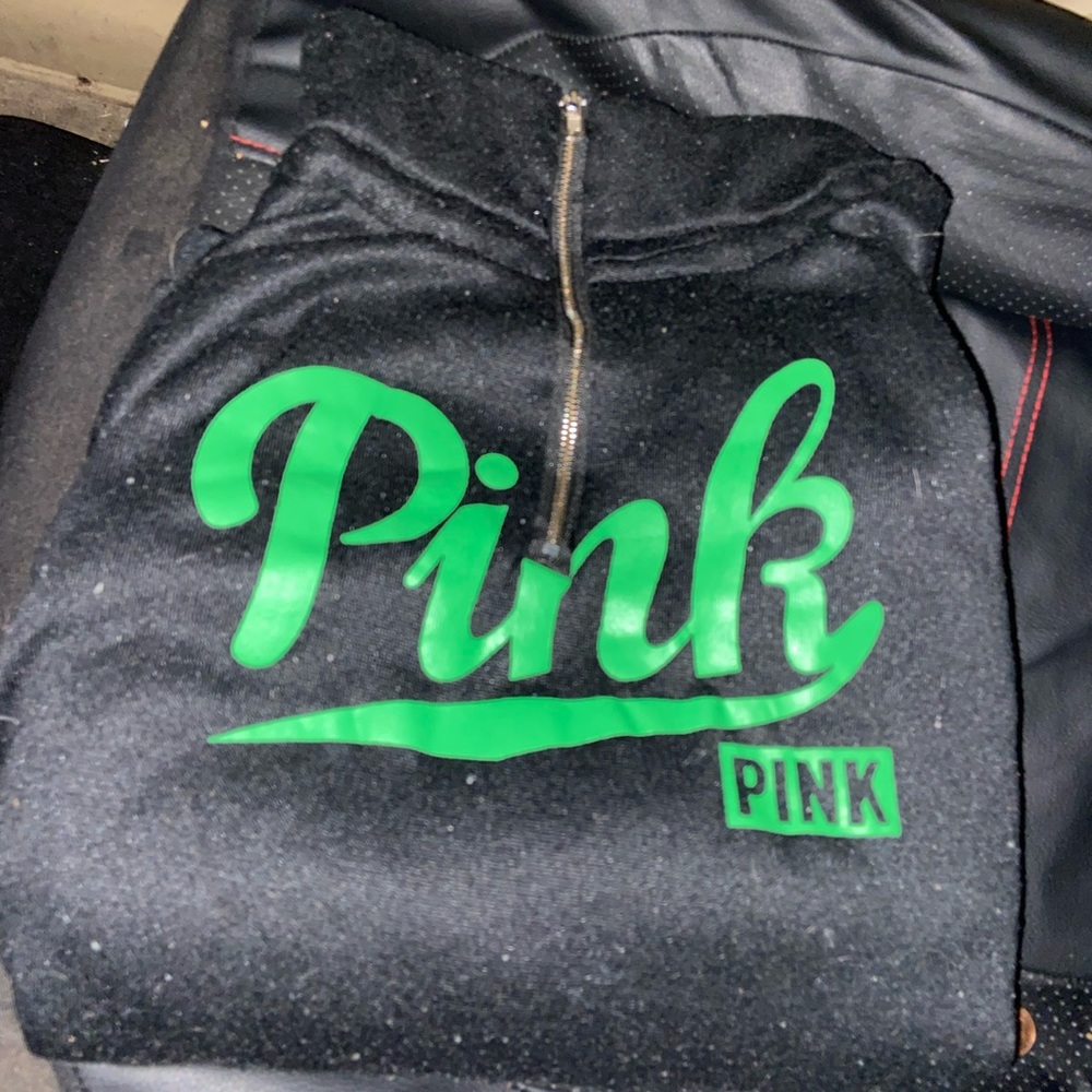 PINK collar hoodie